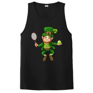 Leprechaun Tennis Funny St Patricks Day Sports Gift PosiCharge Competitor Tank