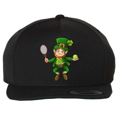 Leprechaun Tennis Funny St Patricks Day Sports Gift Wool Snapback Cap