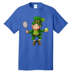 Leprechaun Tennis Funny St Patricks Day Sports Gift Tall T-Shirt