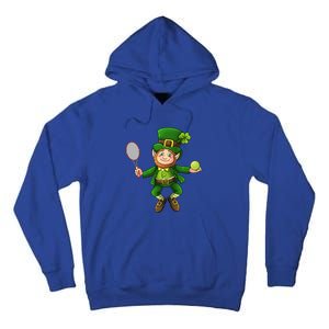 Leprechaun Tennis Funny St Patricks Day Sports Gift Tall Hoodie