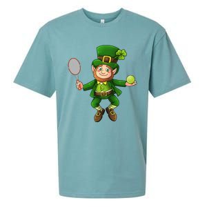 Leprechaun Tennis Funny St Patricks Day Sports Gift Sueded Cloud Jersey T-Shirt