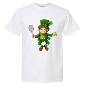 Leprechaun Tennis Funny St Patricks Day Sports Gift Garment-Dyed Heavyweight T-Shirt