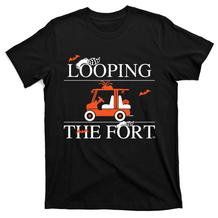 Looping The Fort Golf Cart Halloween Decor Bat T-Shirt