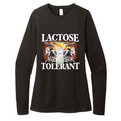 Lactose Tolerant Funny Trending Meme Womens CVC Long Sleeve Shirt