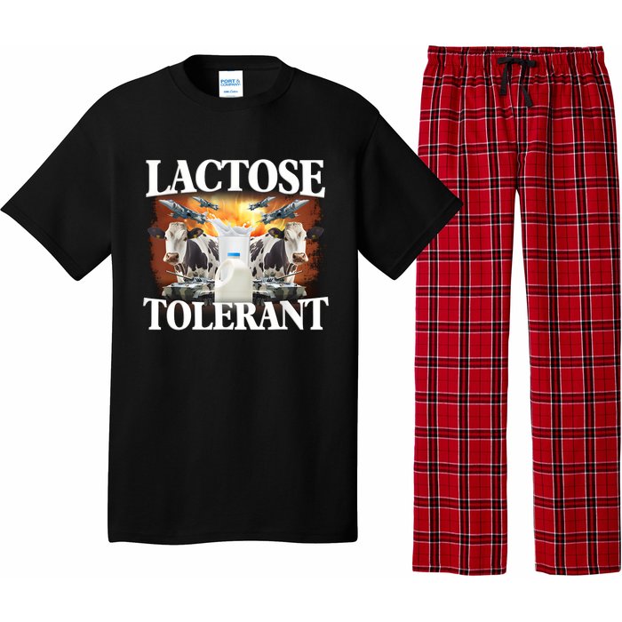 Lactose Tolerant Funny Trending Meme Pajama Set