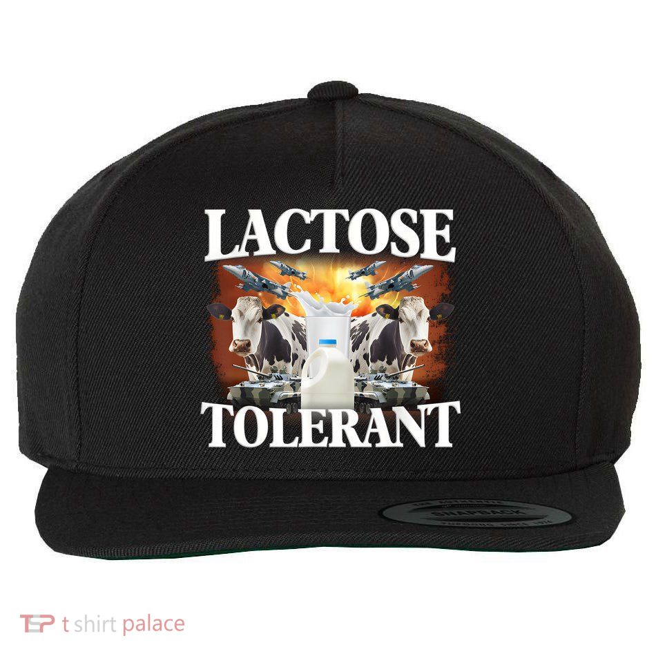 Lactose Tolerant Funny Trending Meme Wool Snapback Cap