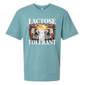 Lactose Tolerant Funny Trending Meme Sueded Cloud Jersey T-Shirt