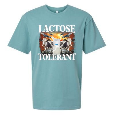 Lactose Tolerant Funny Trending Meme Sueded Cloud Jersey T-Shirt