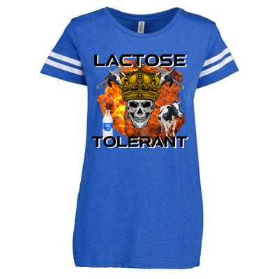 Lactose Tolerant Funny Trendy Design Meme Enza Ladies Jersey Football T-Shirt