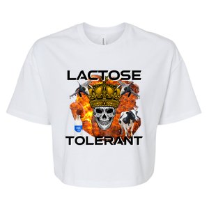 Lactose Tolerant Funny Trendy Design Meme Bella+Canvas Jersey Crop Tee