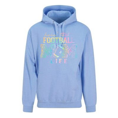 Livin That Football Mom Life Game Day Vibes Football Mom Gift Unisex Surf Hoodie