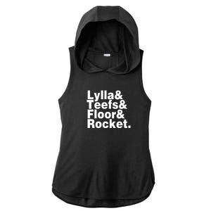 Lylla & Teefs & Floor & Rocket Ladies PosiCharge Tri-Blend Wicking Draft Hoodie Tank