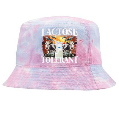 Lactose Tolerant Funny Trending Meme Tie-Dyed Bucket Hat