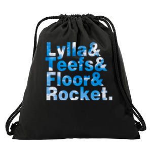 Lylla & Teefs & Floor & Rocket Drawstring Bag