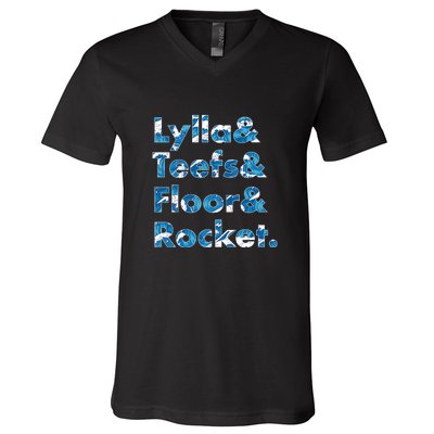 Lylla & Teefs Floor Rocket V-Neck T-Shirt