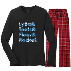 Lylla & Teefs Floor Rocket Women's Long Sleeve Flannel Pajama Set 