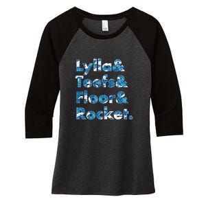 Lylla & Teefs Floor Rocket Women's Tri-Blend 3/4-Sleeve Raglan Shirt