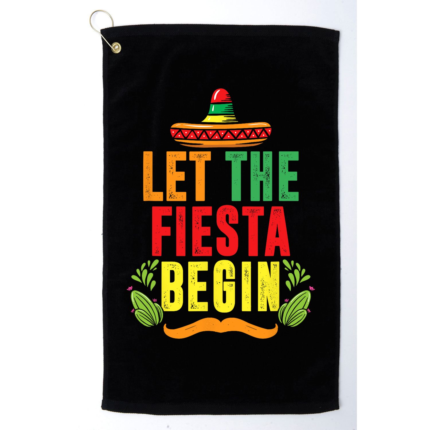 Let The Fiesta Begin Sombrero Mexico Mexican Fiesta Golf Towel