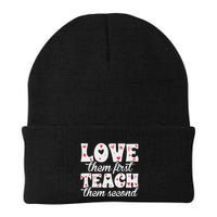 Love Them First Teach Them Second Knit Cap Winter Beanie