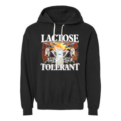 Lactose Tolerant Funny Trending Meme Garment-Dyed Fleece Hoodie