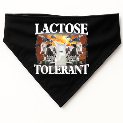 Lactose Tolerant Funny Trending Meme USA-Made Doggie Bandana