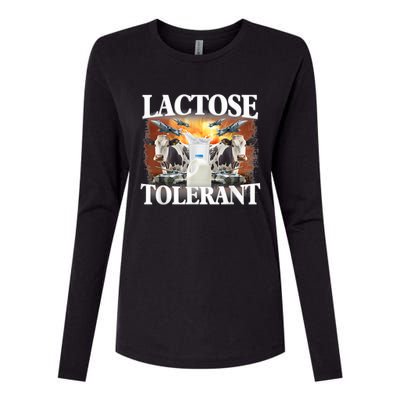 Lactose Tolerant Funny Trending Meme Womens Cotton Relaxed Long Sleeve T-Shirt