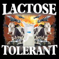 Lactose Tolerant Funny Trending Meme Flexfit Unipanel Trucker Cap
