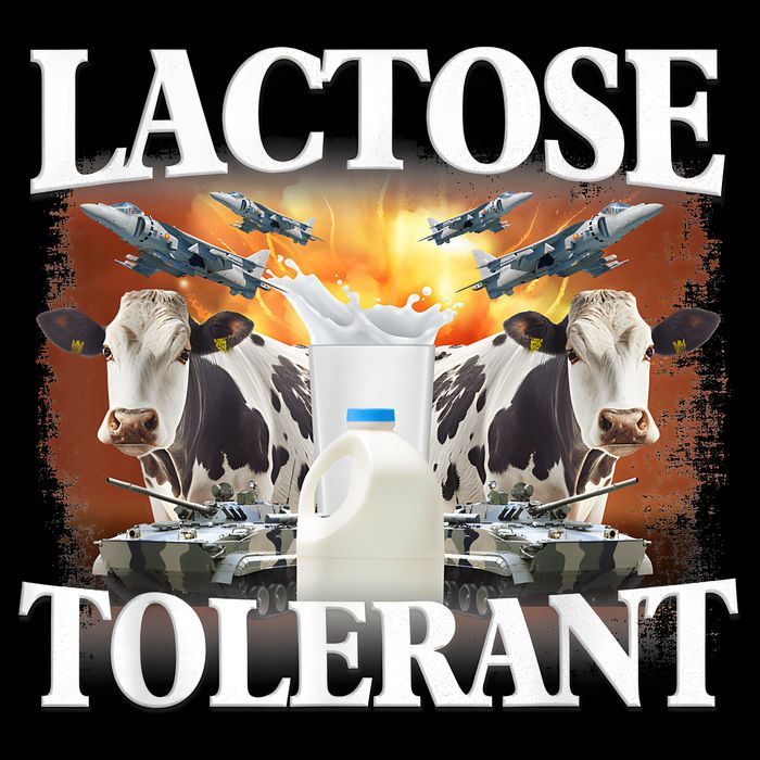 Lactose Tolerant Funny Trending Meme Flexfit Unipanel Trucker Cap