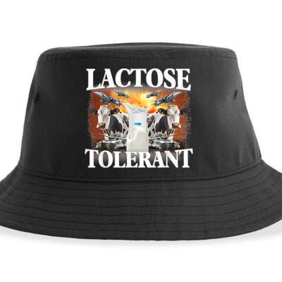 Lactose Tolerant Funny Trending Meme Sustainable Bucket Hat