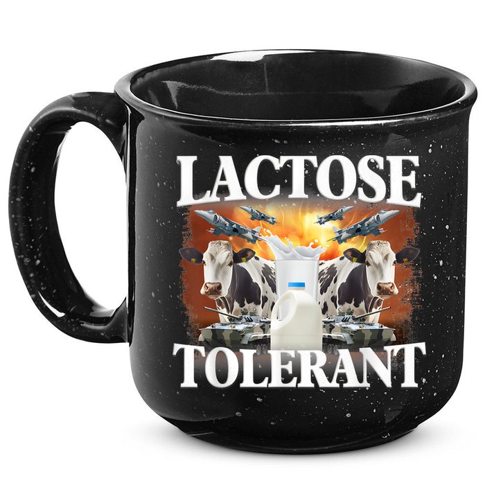 Lactose Tolerant Funny Trending Meme 15oz Campfire Ceramic Mug