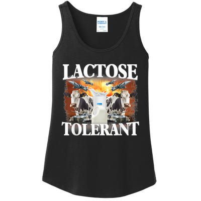 Lactose Tolerant Funny Trending Meme Ladies Essential Tank