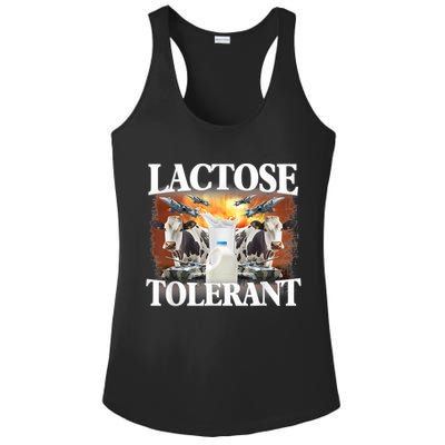 Lactose Tolerant Funny Trending Meme Ladies PosiCharge Competitor Racerback Tank