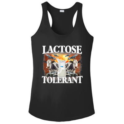 Lactose Tolerant Funny Trending Meme Ladies PosiCharge Competitor Racerback Tank