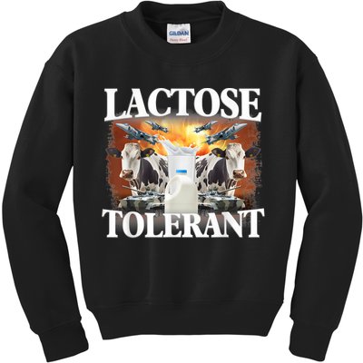 Lactose Tolerant Funny Trending Meme Kids Sweatshirt