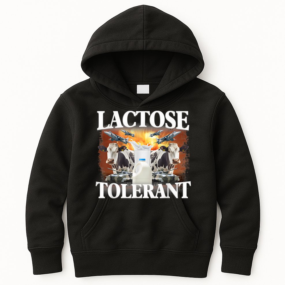 Lactose Tolerant Funny Trending Meme Kids Hoodie