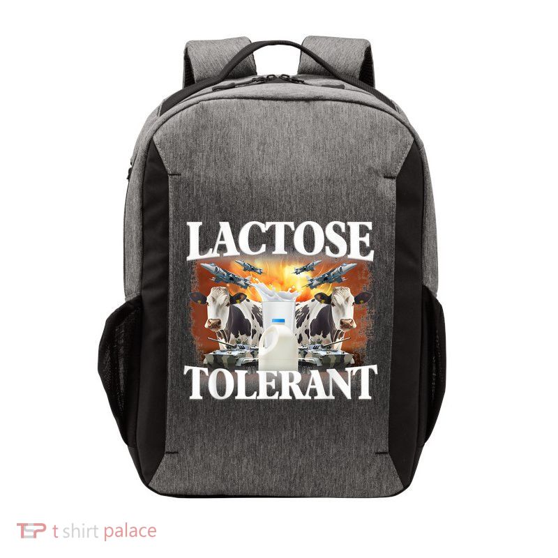 Lactose Tolerant Funny Trending Meme Vector Backpack