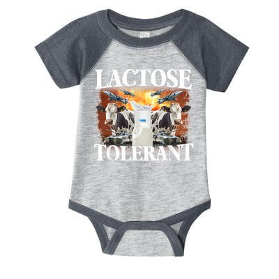 Lactose Tolerant Funny Trending Meme Infant Baby Jersey Bodysuit