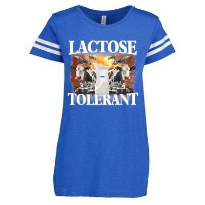 Lactose Tolerant Funny Trending Meme Enza Ladies Jersey Football T-Shirt