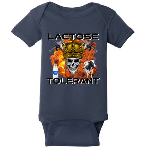 Lactose Tolerant Funny Trendy Design Meme Baby Bodysuit