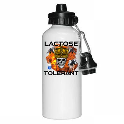 Lactose Tolerant Funny Trendy Design Meme Aluminum Water Bottle