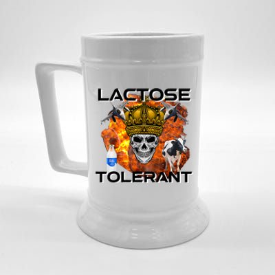 Lactose Tolerant Funny Trendy Design Meme Beer Stein