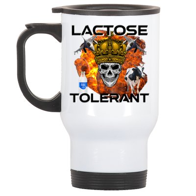 Lactose Tolerant Funny Trendy Design Meme Stainless Steel Travel Mug