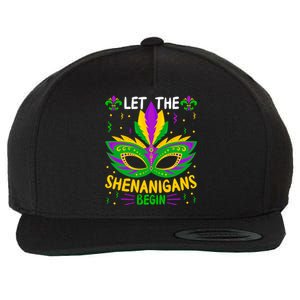 Let The Funny Shenanigans Begin Carnival Mardi Gras Cool Gift Wool Snapback Cap