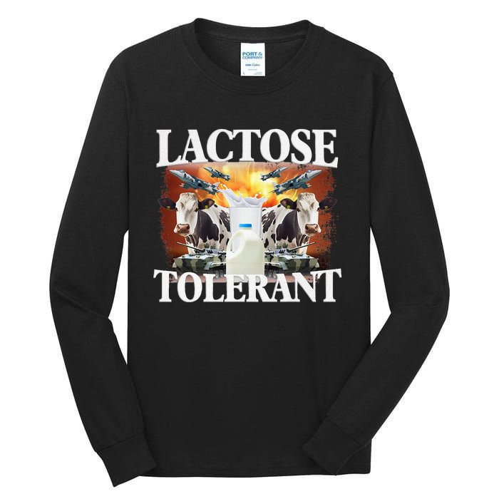 Lactose Tolerant Funny Trending Meme Tall Long Sleeve T-Shirt