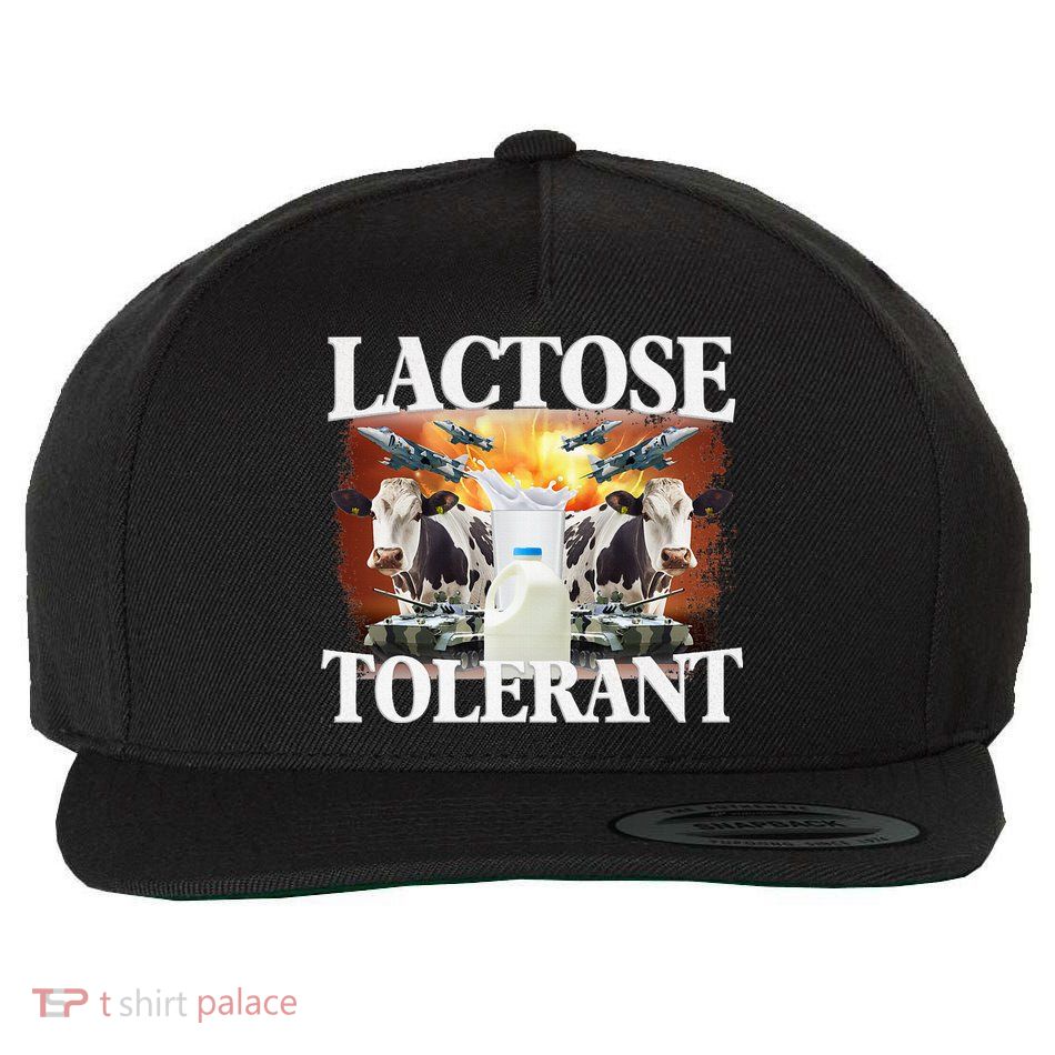 Lactose Tolerant Funny Trending Meme Wool Snapback Cap