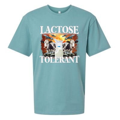 Lactose Tolerant Funny Trending Meme Sueded Cloud Jersey T-Shirt