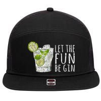 Let The Fun Be Gin 7 Panel Mesh Trucker Snapback Hat