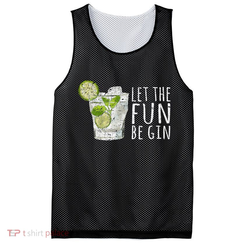 Let The Fun Be Gin Mesh Reversible Basketball Jersey Tank