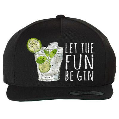 Let The Fun Be Gin Wool Snapback Cap