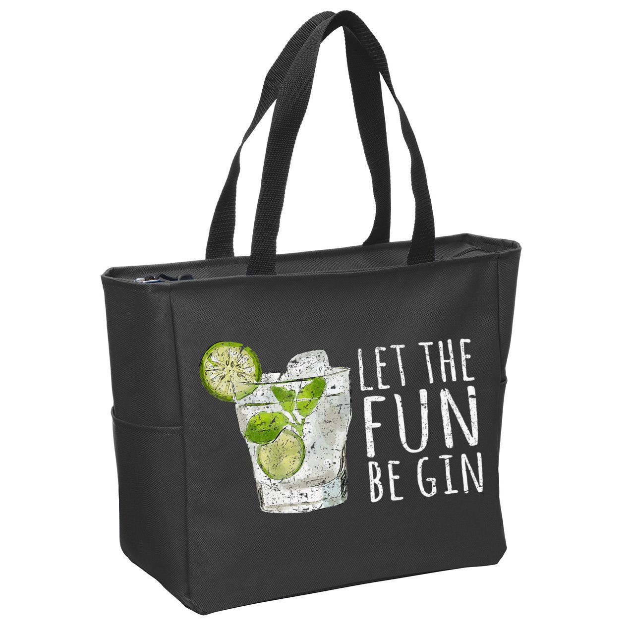 Let The Fun Be Gin Zip Tote Bag